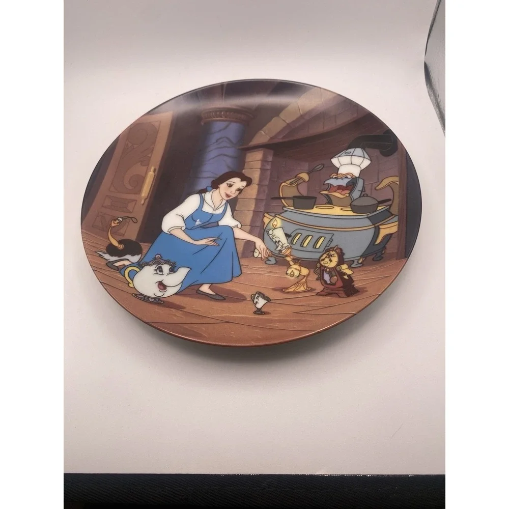 Disney Knowles' Beauty And The Beast Plates Set Of 4-8 Inch Diameter Vintage